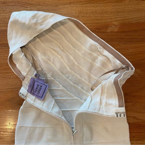 Herve Leger One Shoulder Bandage Dress White - Picture 2 of 6